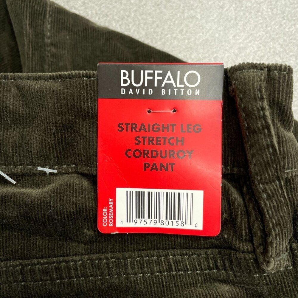 Buffalo David Bitton Women's 8/29 Straight Leg Stretch Corduroy Green M0859 - Picture 10 of 12
